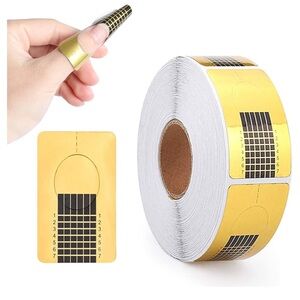 Gold Nail Form Stickers - Roll of Adhesive Forms